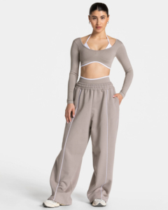 Pantalones Deportivos de Invierno para Mujer, de Alta Calidad, de Algodón Transpirable, con Forro Polar, Cintura Media Elástica, Corte Holgado, Ecológicos, para Gimnasio - Product Image 3