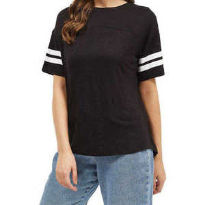 Camiseta de Mujer, Algodón Suave, Cuello Redondo, Manga Corta, Corte Regular, Informal, Básica, Ligera, Cómoda para el Verano - Product Image 1