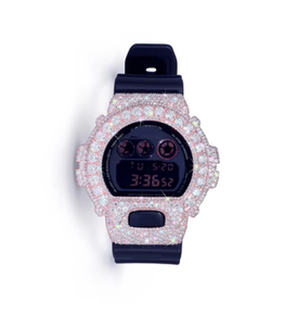 Reloj de Lujo para Mujer con Caja de Acero Inoxidable y Moissanita, Cristal de Vidrio, Correa de Acero Inoxidable con Moissanita, 38 mm, Fecha con Números Romanos - Product Image 1