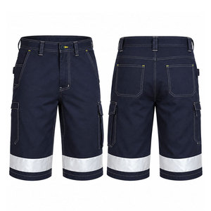 Shorts de sécurité en coton réfléchissant haute visibilité, multi-poches, antibactériens, shorts de travail haute visibilité unisexes - Product Image 1