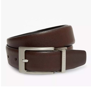 Ceintures en cuir véritable pour hommes, 1.25 pouces, large, effet GRAIN, noir et marron, nouveau - Product Image 5