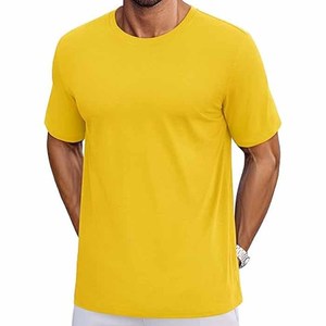 T-shirts pour hommes de haute qualité en gros, respirants, écologiques, anti-rétrécissement, à manches courtes, 100% coton tricoté, personnalisables - Product Image 2