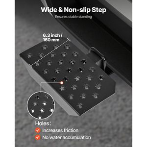 Protezione Universale per Paraurti Posteriore, Pedana Antiscivolo per Gancio di Traino con Capacità di Carico di 350 LBS per Supporti da 2 Pollici - Product Image 5