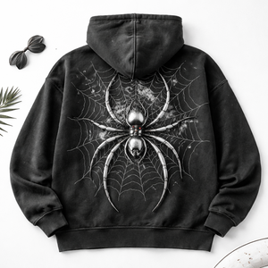 เสื้อฮู้ดลายแมงมุมแบบกำหนดเองขายส่ง เป็นมิตรกับสิ่งแวดล้อม สำหรับผู้ชายและผู้หญิง - ผู้ผลิต OEM พร้อมขั้นต่ำในการสั่งซื้อน้อย - Product Image 5