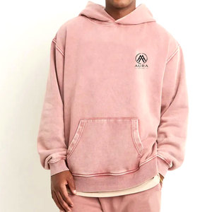 Basiques du vêtement d'hiver : sweats à capuche délavés, couleur unie, 100% coton, écologiques, durables, vêtements de mode fabriqués au Pakistan - Product Image 1