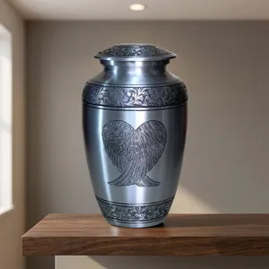 Cremation Urn Memorial <b>Container</b> Jar Pot for Human Ashes Decorative Keepsake Funeral Urn for Home Memorial - Product Image 6