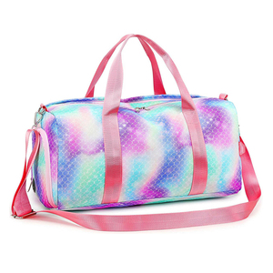 Blue Gym <b>Duffel</b> <b>Bag</b> with Adjustable Strap Large Capacity Polyester Casual Style Zipper Closure Unisex Fitness <b>Bag</b> - Product Image 3