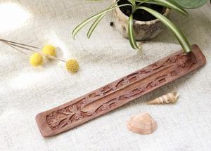 Décoration d'intérieur indienne de luxe, brûleur à bakhoor arabe en bois et résine fait main avec gravure personnalisée, porte-bougie - Product Image 5