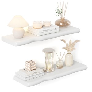 ชั้นวางของไม้สนสีขาวสไตล์สแกนดิเนเวียนแบบมินิมอลขายส่ง - Product Image 1