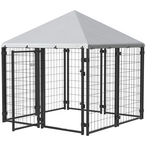 Cuccia per Cani Chiudibile a Chiave per Animali Domestici di Piccola e Media Taglia con Tetto Resistente all'Acqua 4.6FT X 4.6FT X 5FT - Product Image 1