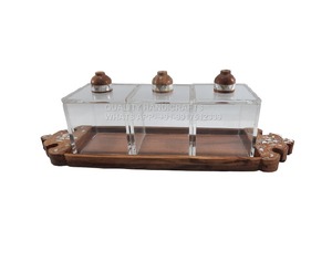 Traditional Handmade Wooden <b>Tray</b> with Mother of Pearl Inlay Elegant Dishwasher Safe for <b>Tea</b> Serving During Ramadan Gatherings - Product Image 1