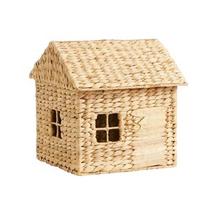 House Water Hyacinth Toy Basket with Lid Woven Kids Storage <b>Box</b> Decorative Dollhouse <b>Hamper</b> - Product Image 1