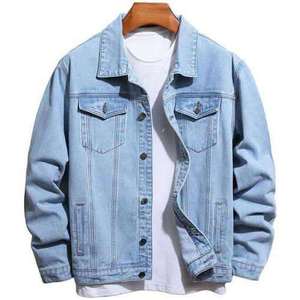 Women's Vintage Washed Denim Jacket Casual Long Sleeves Button up <b>Jeans</b> Coat Stylish Outerwear Jacket For Women - Product Image 1
