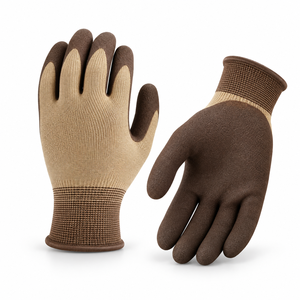 Guantes Recubiertos de Látex, Duraderos, Compatibles con Pantallas Táctiles, Sin Silicona, con Amplia Cobertura en la Palma, Tejido Transpirable, Tracción Confiable, para Carga y Embalaje - Product Image 2