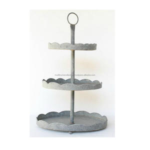 ชั้นวางโลหะกัลวาไนซ์3ชั้นแบบโบฮีเมียนปรับได้โลหะแบบเรียบง่ายวางบนโต๊ะ - Product Image 4