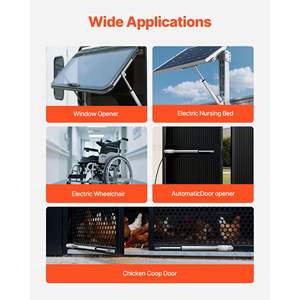 12V High-Speed <b>Linear</b> <b>Actuator</b> 9.84 Inch Motion <b>Actuator</b> 225lbs/1000N Capacity IP54 Protection Door Automatic Door Operators - Product Image 6