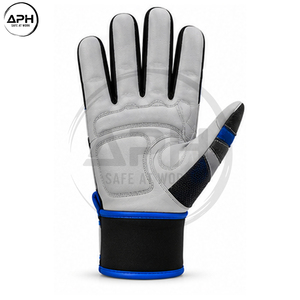 Guantes de Montaje Azul Rey y Gris con Inserciones de Malla de Nido de Abeja y Detalles Curvos en la Palma, Novedad 2026, Gran Venta - Product Image 3