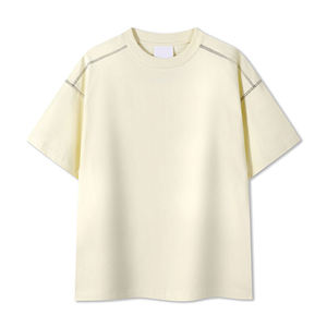 T-shirt personnalisé à col rond pour homme, unisexe, en coton épais 100 %, coupe ample, manches courtes imprimées, épaules tombantes - Product Image 4