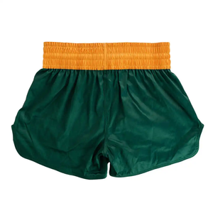 Shorts de Muay Thai en satin noir pour le combat MMA, vêtements de kickboxing, tenue d'arts martiaux thaïlandais - Product Image 2