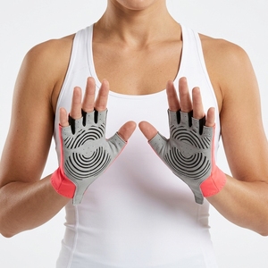<b>Fingerless</b> Cycling <b>Gloves</b> Pink Neoprene Gel Padded Half Finger Anti Slip Shock Absorbing Bike <b>Gloves</b> - Product Image 5