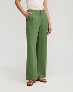 Pantalon large en toile pour l'été, taille mi-haute, fermeture à cordon, anti-plis, séchage rapide - Product Image 4
