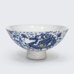 Juego de Tazas de Té de Porcelana China Tradicional Azul y Blanca Clásica, Cuatro Dioses, Apto para Lavavajillas y Microondas, Embalaje en Caja de Regalo para Té - Product Image 3