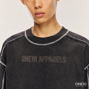 Sudadera Personalizada con Logotipo, Corte Regular, Lavada, Transpirable, Cuello Redondo, Manga Larga, Color Negro Sólido, Fibra de Bambú, Servicio OEM Francés - Product Image 6