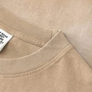 Wholesale Vintage Men's Heavy Craft Sun Fade Wash Gradient Round Neck <b>T</b>-shirt Shorts Set - Product Image 4