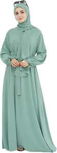 Abayas pour femmes à séchage rapide et respirantes, manches longues, qualité supérieure, vente en gros, abayas musulmanes pour femmes en couleur unie, services OEM - Product Image 3