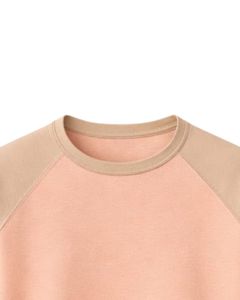 Camiseta de Manga Raglán Color Beige Durazno para Hombre, Cuello Redondo, Informal, Verano, Transpirable, Mezcla de Algodón, Suave, Cómoda, Ligera, para Uso Diario - Product Image 5