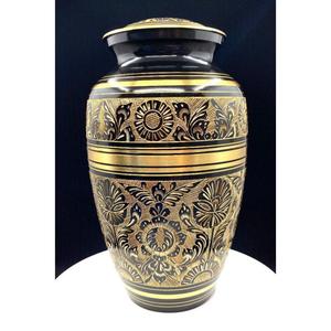 โกศบรรจุอัฐิทองเหลืองสไตล์กรีก พร้อมลวดลายตกแต่งสีทอง สำหรับบรรจุอัฐิของผู้ใหญ่ อุปกรณ์งานศพ โกศโลหะขนาดใหญ่ ขายดี - Product Image 6