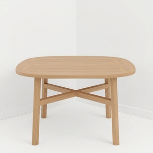 Table à manger en teck à plateau à lattes, directement de l'usine, mobilier commercial pour l'extérieur, hôtels et restaurants, exportation FLEGT SVLK Indonésie - Product Image 2