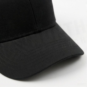 <b>Black</b> 6-Panel <b>Baseball</b> <b>Cap</b> Adjustable Fitted Unisex Cotton Twill Casual Hat Solid Color Adult Size - Product Image 4