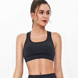 <b>Women's</b> Red Sports Bra High Support Seamless Workout Yoga <b>Top</b> Breathable Lightweight Crop Tank <b>Top</b> - Product Image 5
