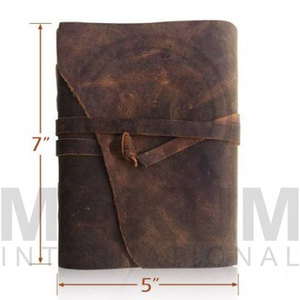 leather notebook cover Leather <b>File</b> Holder Slim <b>Storage</b> Case for Office School Travel - Product Image 3