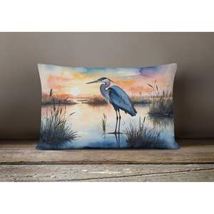 Blue Heron Setting Sun <b>Throw</b> <b>Pillow</b> 7502 Indoor/Outdoor Washable Decorative <b>Pillow</b> for Couch Bed Birds Birds Birds Collection - Product Image 4