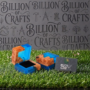 Porte-anneau en bois naturel avec résine époxy, cadeau élégant pour les couples, idéal pour un anniversaire - Product Image 1