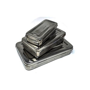 Caja para instrumentos sin clip, instrumentos de acero inoxidable Holloware - Product Image 1