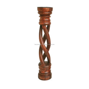 Candelabros de madera con forma de piña hechos a mano, candelabros de madera pulida brillante, regalo de Navidad, candelabros decorativos - Product Image 5