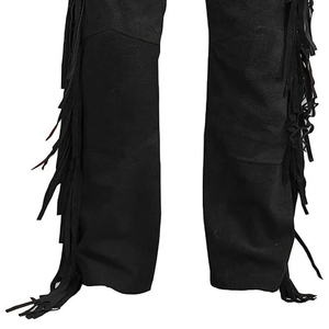 Latest Simple Design OEM Service <b>Men's</b> Pants Comfortable And Premium Quality Low Price Washed Fringe Suede <b>Leather</b> Wear - Product Image 6