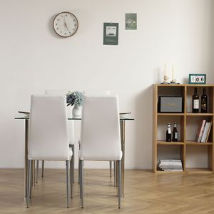 Set tavolo da pranzo trasparente da 110 cm diviso in due pacchi - Product Image 3