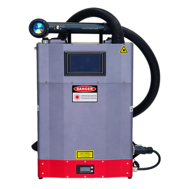 Portable Lithium Battery Design 50w 100w 200w Metal Surface Rust Clean Backpack Handheld Fiber Pulse Laser Cleaning Machine