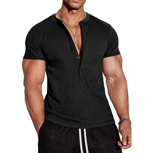 T-shirt contemporain à texture gaufrée, doux et respirant, fournisseur de vêtements de mode - Product Image 4