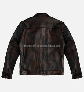 Top Trending Transpirable y Cómodo Precio al por mayor Moda de invierno Oem Diseños Chaqueta de cuero genuino para hombres - Product Image 3