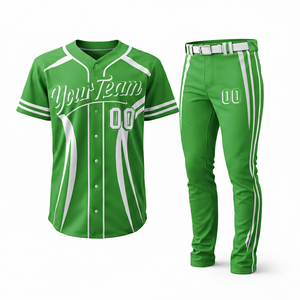 Camiseta de Softbol Personalizada con Botones de Transferencia Térmica, Manga Corta, Transpirable, Antibacteriana, 220g, Poliéster, Estampado en Blanco, para Hombre, 2025 - Product Image 1