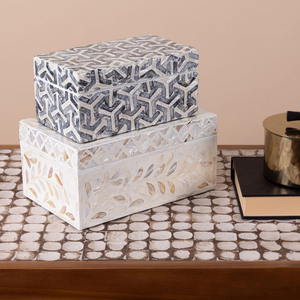 Caja de Madera Rectangular Hecha a Mano con Madreperla para Regalos de Lujo de Ramadán, Diseño Personalizado OEM ODM - Product Image 1