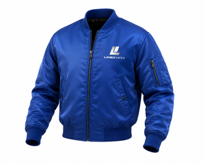 Blouson Bomber Bleu Premium pour Hommes, Logo Personnalisé, Fabricant OEM, Blouson de Vol Léger avec Tissu Durable pour la Vente en Gros - Product Image 2