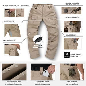 กางเกงเดินป่าผู้ชายกันน้ำ แห้งเร็ว ใส่สบาย เหมาะสำหรับฤดูร้อน มีกระเป๋าหลายช่อง กางเกงสำหรับกิจกรรมกลางแจ้ง กีฬา และออกกำลังกาย - Product Image 4