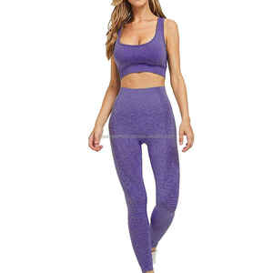 Vente en gros 2 pièces Ensembles de yoga pour femmes pour adultes Marque privée Vêtements de sport pour femmes Ensemble de soutien-gorge et soutien-gorge legging de sport pour femmes - Product Image 1