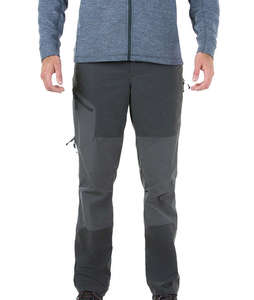 Pantalon d'extérieur gris foncé pour homme, taille élastique, plusieurs poches, respirant, poids moyen, décontracté, pour l'automne - Product Image 1